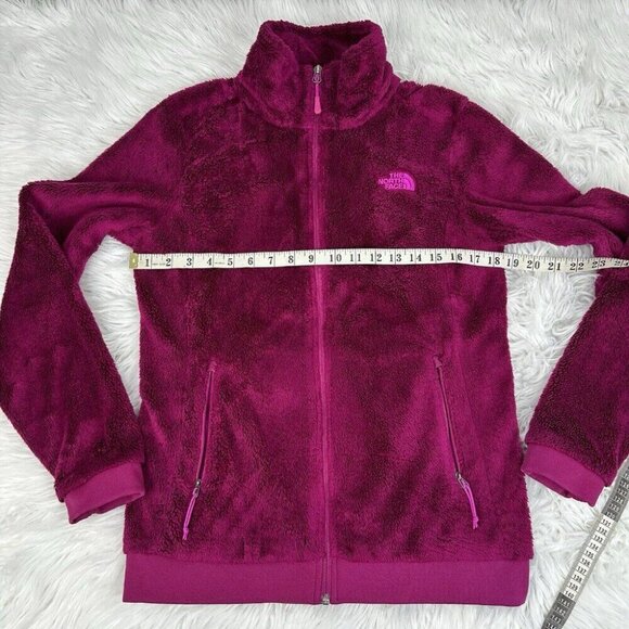 The North Face Women’s Magenta Pink Osito Teddy Full Zip Jacket S/C37 - Picture 10 of 15